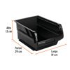 102437 - Gaveta apilable #3.5 de plástico, 29 x 19 x 13 cm, TRUPER