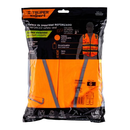 102441 - Chaleco de seguridad de alta visibilidad, naranja, G, EXPERT