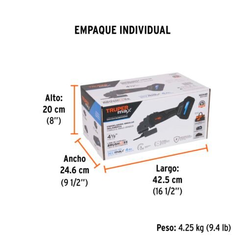 102449 - Esmeriladora 4-1/2", 20V, 1 batería 4Ah, MAX