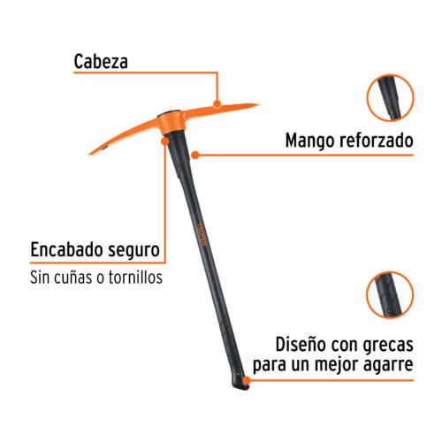 102451.1 102451 - Zapapico 6 lb, mango fibra de vidrio 36", Truper