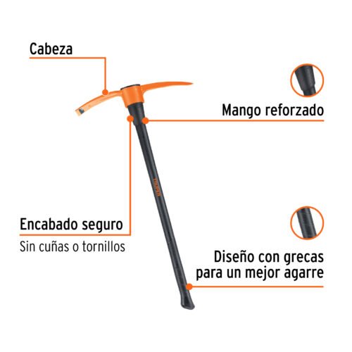 102453 - Talacho-pico 4 lb, mango fibra de vidrio 36", Truper