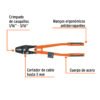 102487 - Suajadora 24" para casquillos con cortador de cable, Truper