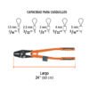 102487 - Suajadora 24" para casquillos con cortador de cable, Truper