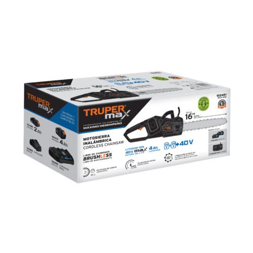102491.4 102491 - Motosierra inalámbrica 40V, sin carbones, TRUPER MAX