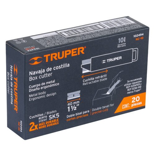 102494.3 102494 - Navaja de costilla con cuerpo metálico, Truper