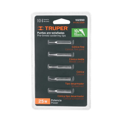 102550 102550 - Juego de 5 puntas para cautín CAU-25R, Truper