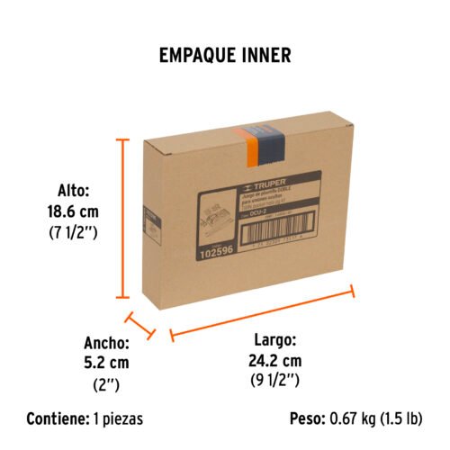 102596 - Juego de plantilla para uniones ocultas con dos tornillos