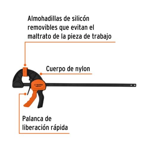 102629 - Prensa con ajuste rápido 18", uso rudo, Truper Expert