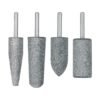 102631.1 102631 - Juego de 4 piedras montadas zanco 1/4", acero inoxidable