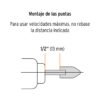 102631.3 102631 - Juego de 4 piedras montadas zanco 1/4", acero inoxidable
