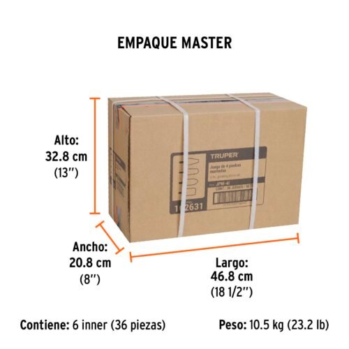 102631.6 102631 - Juego de 4 piedras montadas zanco 1/4", acero inoxidable