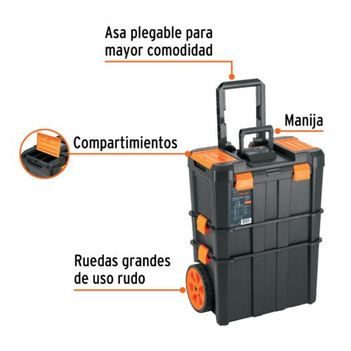 102644.1 102644 - Caja para herramienta, 19"x25" c/ruedas, 3 en 1 desmontable