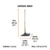 102673 - Jalador de concreto 20", mango madera 54", Truper