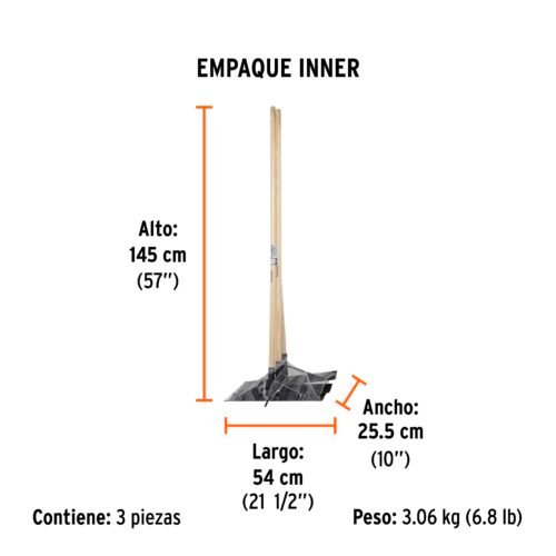 102673 - Jalador de concreto 20", mango madera 54", Truper