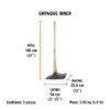 102673 - Jalador de concreto 20", mango madera 54", Truper