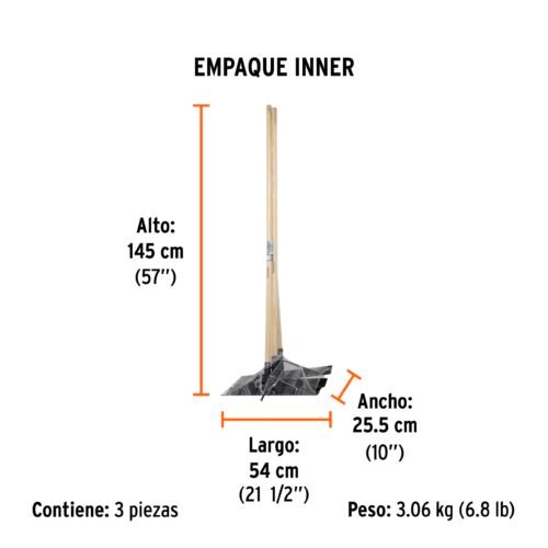 102673 - Jalador de concreto 20", mango madera 54", Truper