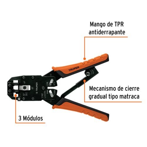102681 - Pinza ponchadora, 3 módulos