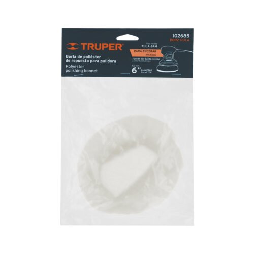 102685 - Borla p/pulir de poliéster de 6" con resorte, TRUPER