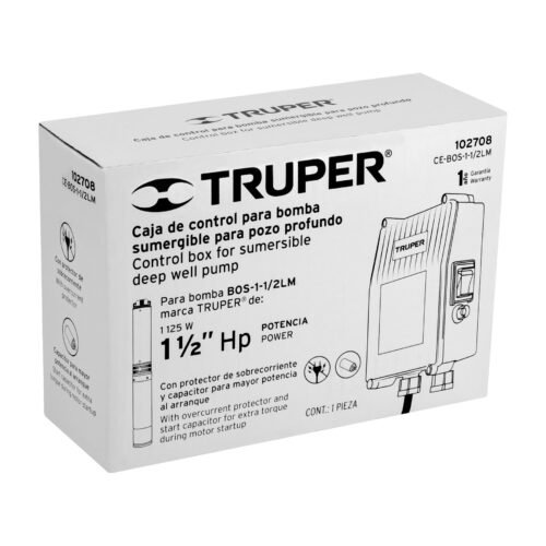 102708 - Caja de control para bomba tipo bala 1-1/2 HP, TRUPER