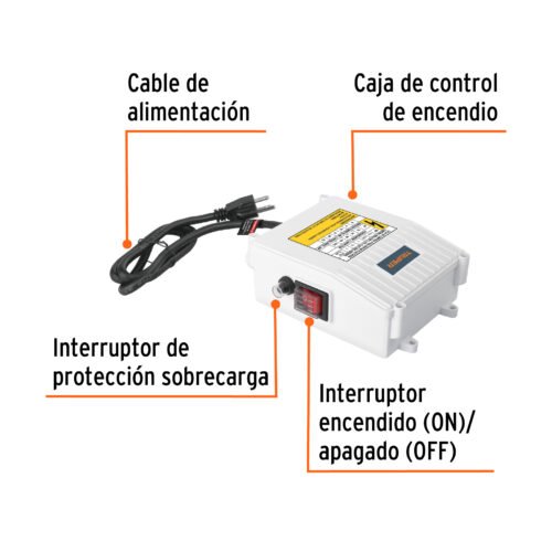102710 - Caja de control para bomba tipo bala 2 HP, TRUPER