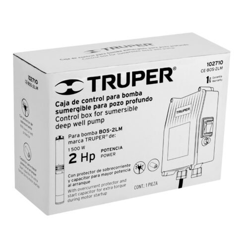 102710 - Caja de control para bomba tipo bala 2 HP, TRUPER