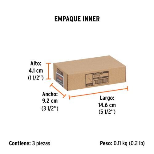 102721.4 102721 - Broca para router, corte recto, 3/8" con balero, Truper