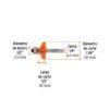 102727 - Broca para router, pecho paloma, 1-1/4" con balero, Truper