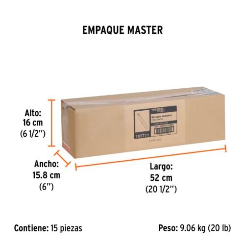 102771 - Barra de repuesto 16" p/motosierra MAX-40M, TRUPER MAX