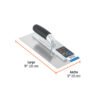 102774 - Llana 11" canto recto, 10 remaches, mgo comfort grip, Truper
