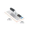 102775 - Llana 11" canto recto, 6 remaches, mgo comfort grip, Truper