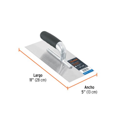 102775 - Llana 11" canto recto, 6 remaches, mgo comfort grip, Truper