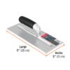 102776 - Llana 11" dentado triangular, 10 remaches, mgo comfort grip