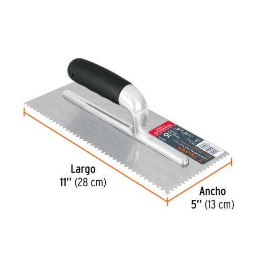 102776 - Llana 11" dentado triangular, 10 remaches, mgo comfort grip
