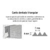 102776 - Llana 11" dentado triangular, 10 remaches, mgo comfort grip
