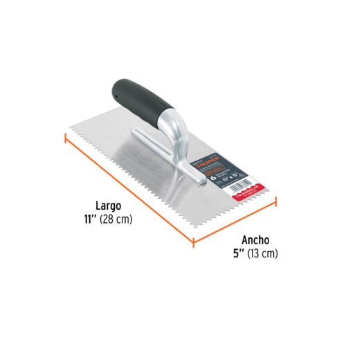 102777 - Llana 11" dentado triangular, 6 remaches, mgo comfort grip