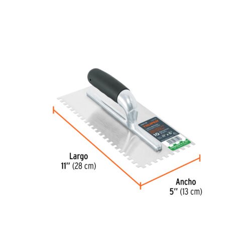 102778 - Llana 11" dentado cuadrado 1/4", 10 remaches, mgo comfort