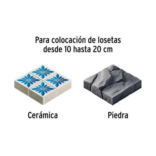 102778 - Llana 11" dentado cuadrado 1/4", 10 remaches, mgo comfort