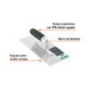 102779 - Llana 11" dentado cuadrado 1/4", 6 remaches, mgo comfort