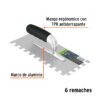 102791 - Llana 11" dentado cuadrado 1/2", 6 remaches, mgo comfort