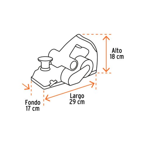 102800.2 102800 - Cepillo eléctrico 3-1/4", 720W, TRUPER INDUSTRIAL