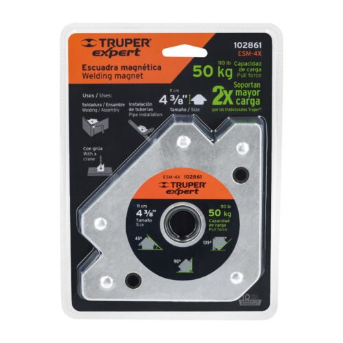 102861 - Escuadra magnética p/soldar, 4-3/8", capacidad 50 kg, EXPERT