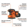 102863 - Lijadora roto-orbital 5", 20V, 1 batería 2Ah, TRUPER PRO