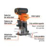 102865 - Router (Rebajadora) 1/4", 1 batería 4 Ah, TRUPER PRO