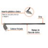 102869 - Azadón Centroamericano 3.0 lb, mango de fibra 54", TRUPER