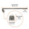 102869 - Azadón Centroamericano 3.0 lb, mango de fibra 54", TRUPER