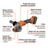 102872 - Esmeriladora 4-1/2", 20V, 1 batería 4Ah, TRUPER PRO