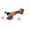 102872 - Esmeriladora 4-1/2", 20V, 1 batería 4Ah, TRUPER PRO