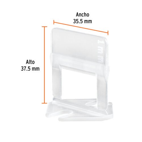 102874 - Bolsa con 100 anclas de 1 mm, para nivelación de azulejos