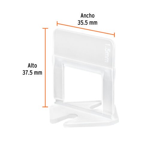 102876 - Bolsa con 100 anclas de 1.5 mm, para nivelación de azulejos