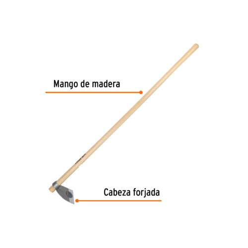 102915 - Azadón Lane No. 0 de 1.6 lb, mango madera de 54", TRUPER